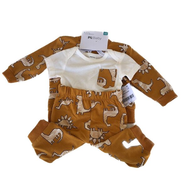 PL:Baby 3 Piece Matching Set Sweatpants Sweatshirt Bodysuit 6M - Picture 9 of 12
